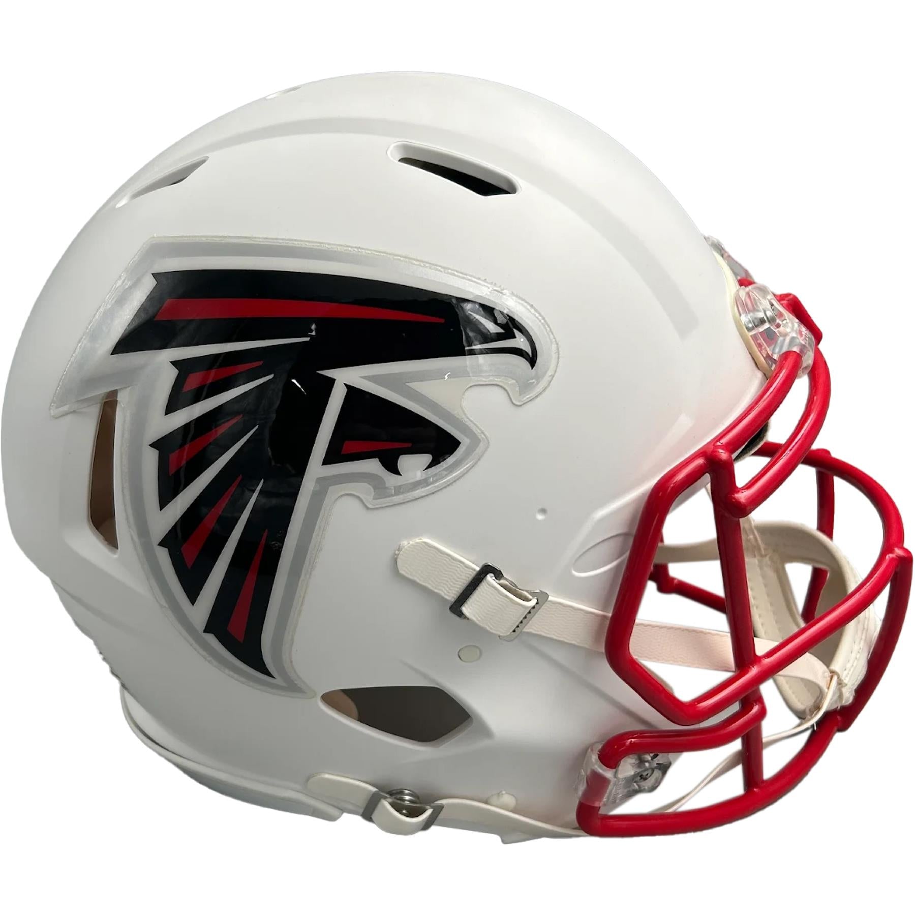 alternative football helmets Atlanta Falcons Flat White Alternative Speed Authentic F/S Helmet