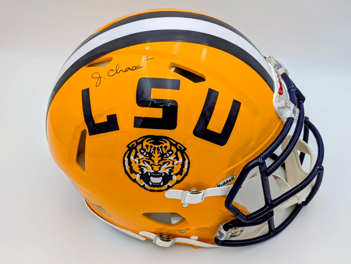Ja'Marr Chase Signed LSU Tigers Full Size Authentic Helmet - Beckett