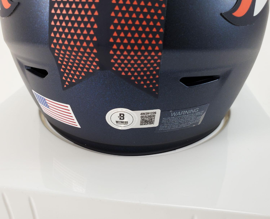 Bo Nix Signed Broncos Mid-Size MIDI Speedflex Helmet w/ Visor - Beckett
