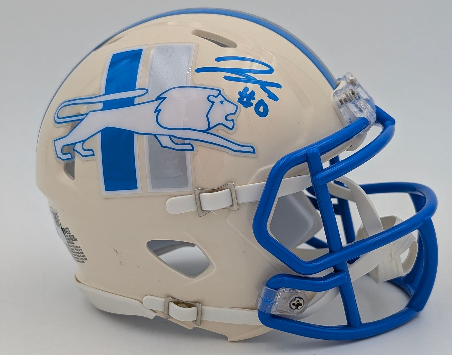 Jahmyr Gibbs Signed Detroit Lions Retro Series Mini Helmet - Fanatics