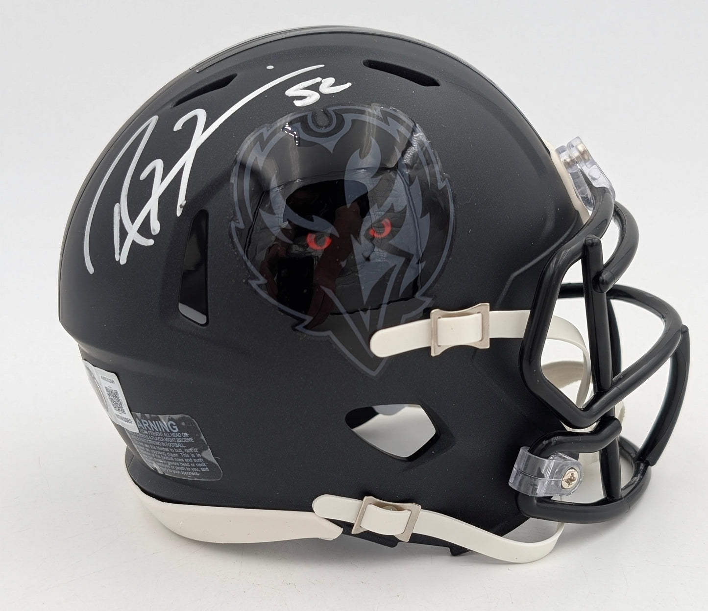 Ray Lewis Signed Ravens OFA 26 #2 Mini Football Helmet - Beckett
