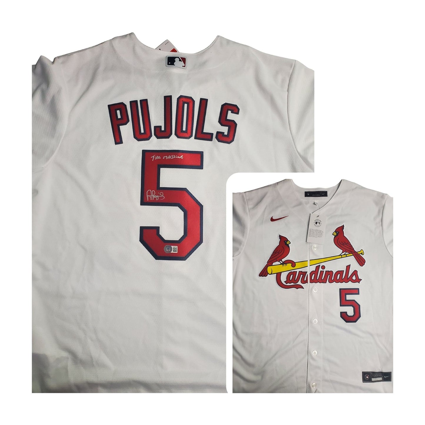 Albert Pujols Signed Authentic The Machine Cardinals MLB