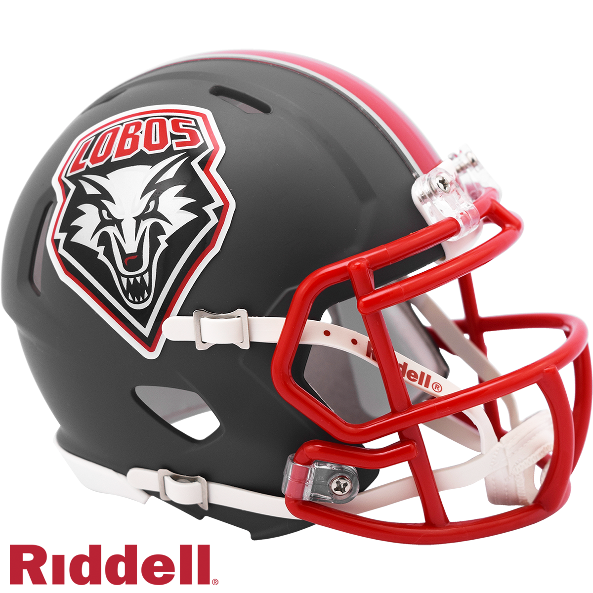 New Mexico Lobos Matte Gray Mini Football Helmet
