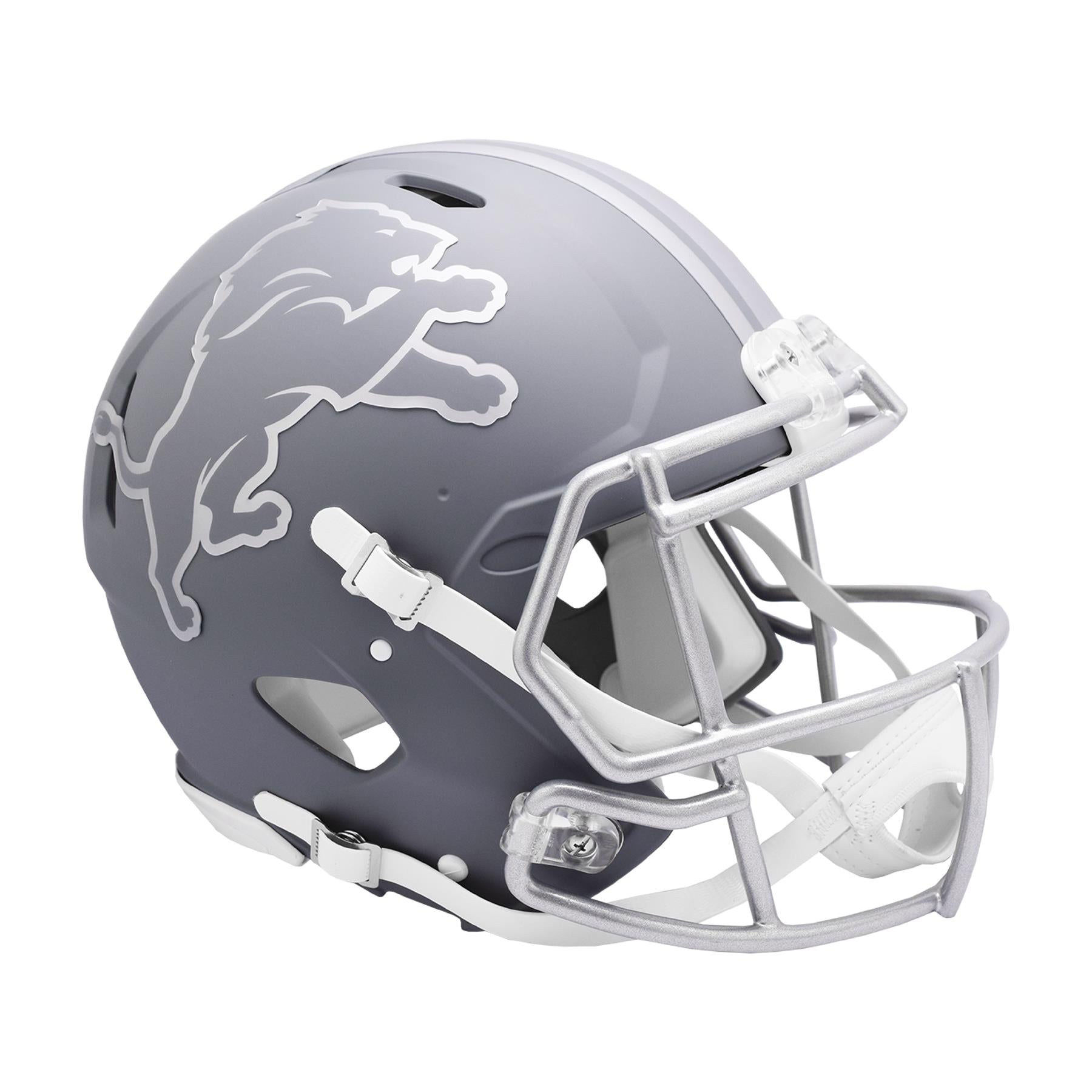 Detroit Lions SLATE Full Size Authentic Football Helmet – Sports