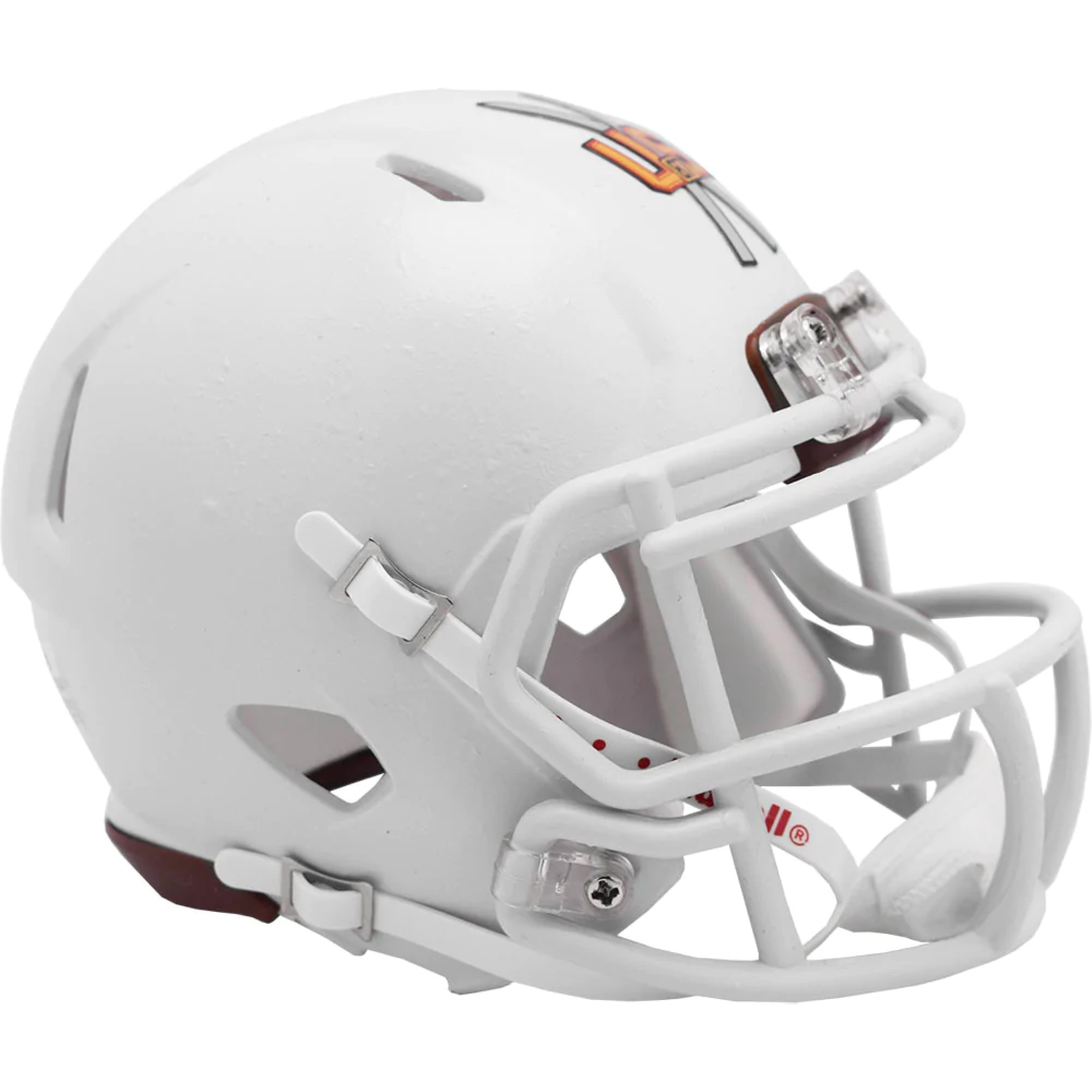 2017 football helmets Riddell NCAA Texas Longhorns Helmet Mini SpeedHelmet Replica Mini Speed Style Design, Team Colors, One Size Miami Hurricanes 2017 Satin Black