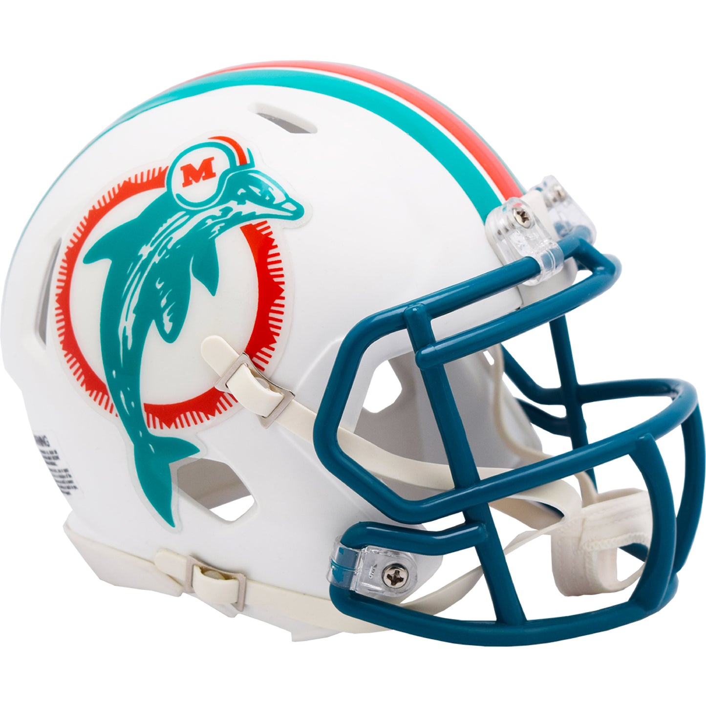 Miami Dolphins 1980-1996 Throwback Riddell Speed Mini Football Helmet