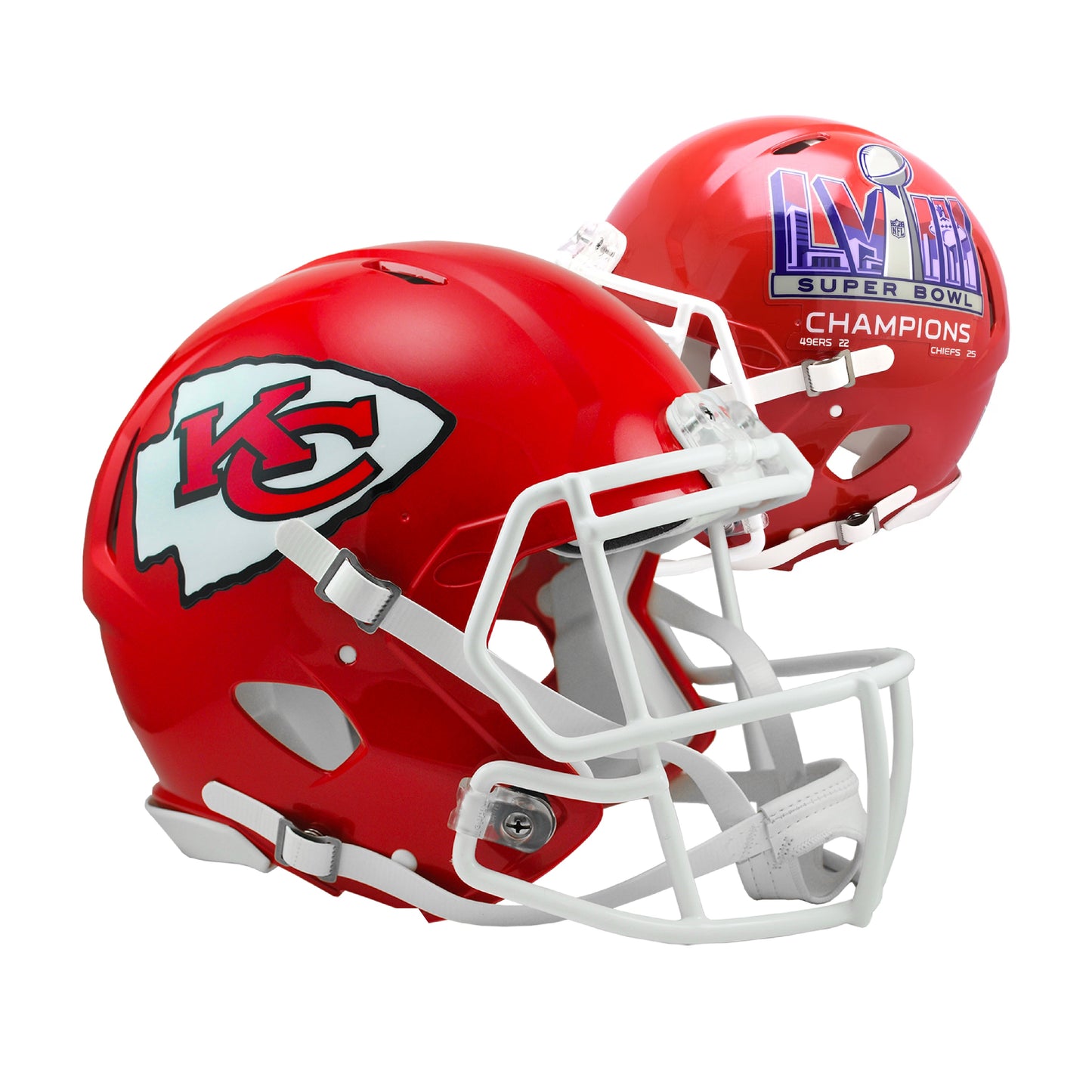 Kansas City Chiefs Super Bowl 58 Champs Riddell Speed Full-Size Authentic Football Helmet