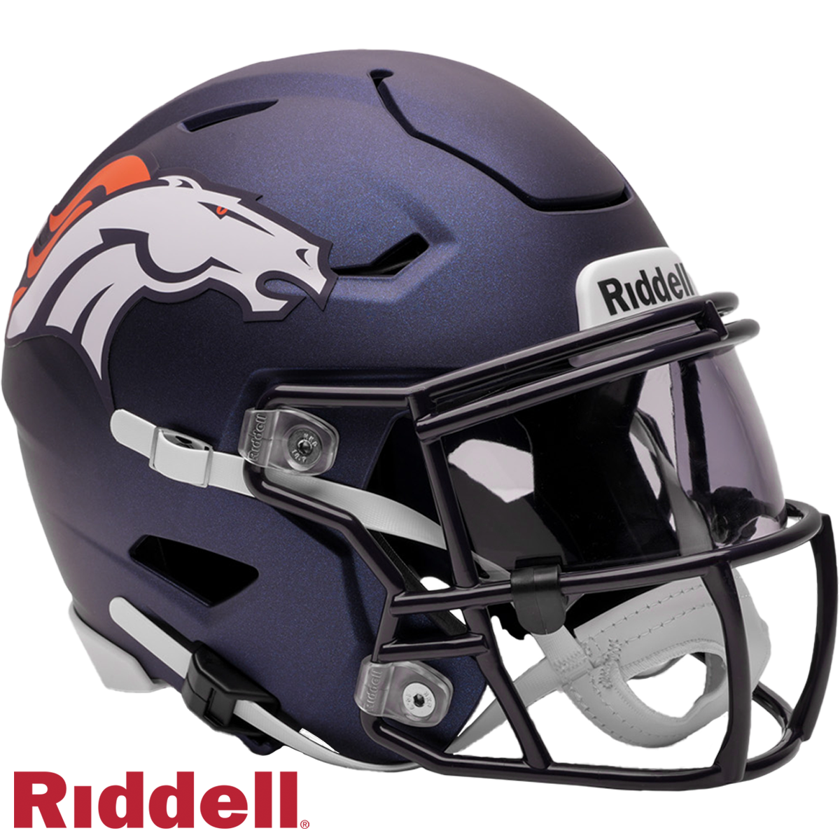 denver motorcycle helmet Denver Broncos Riddell SpeedFlex MIDI Football Helmet – Sports Vault Shop