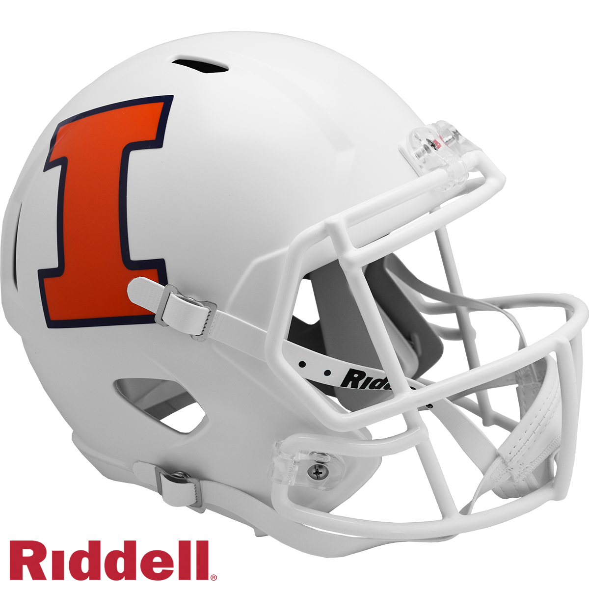 Illinois White F/S Replica Football Helmet