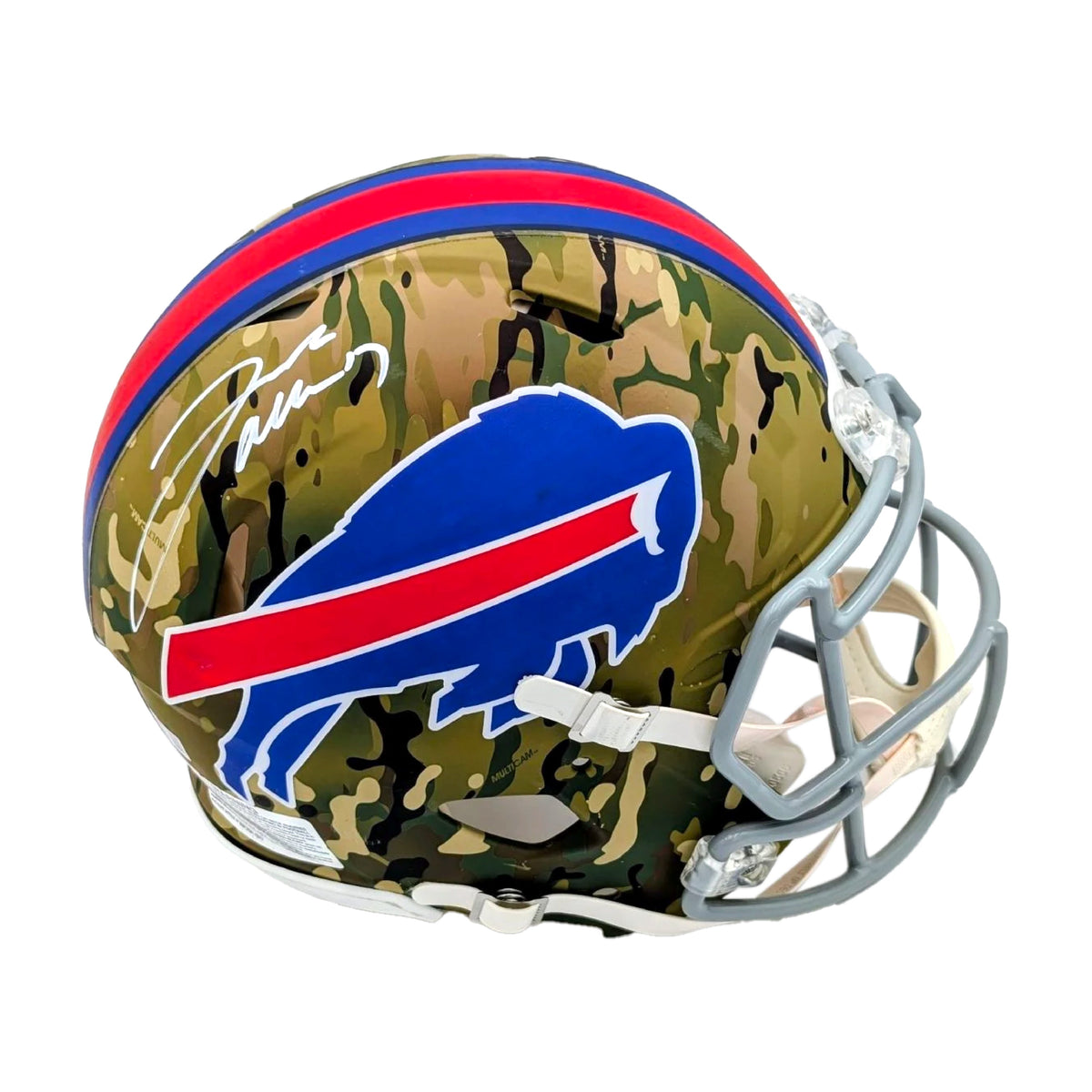 Josh Allen Signed Bills Camo F/S Authentic Helmet - Beckett