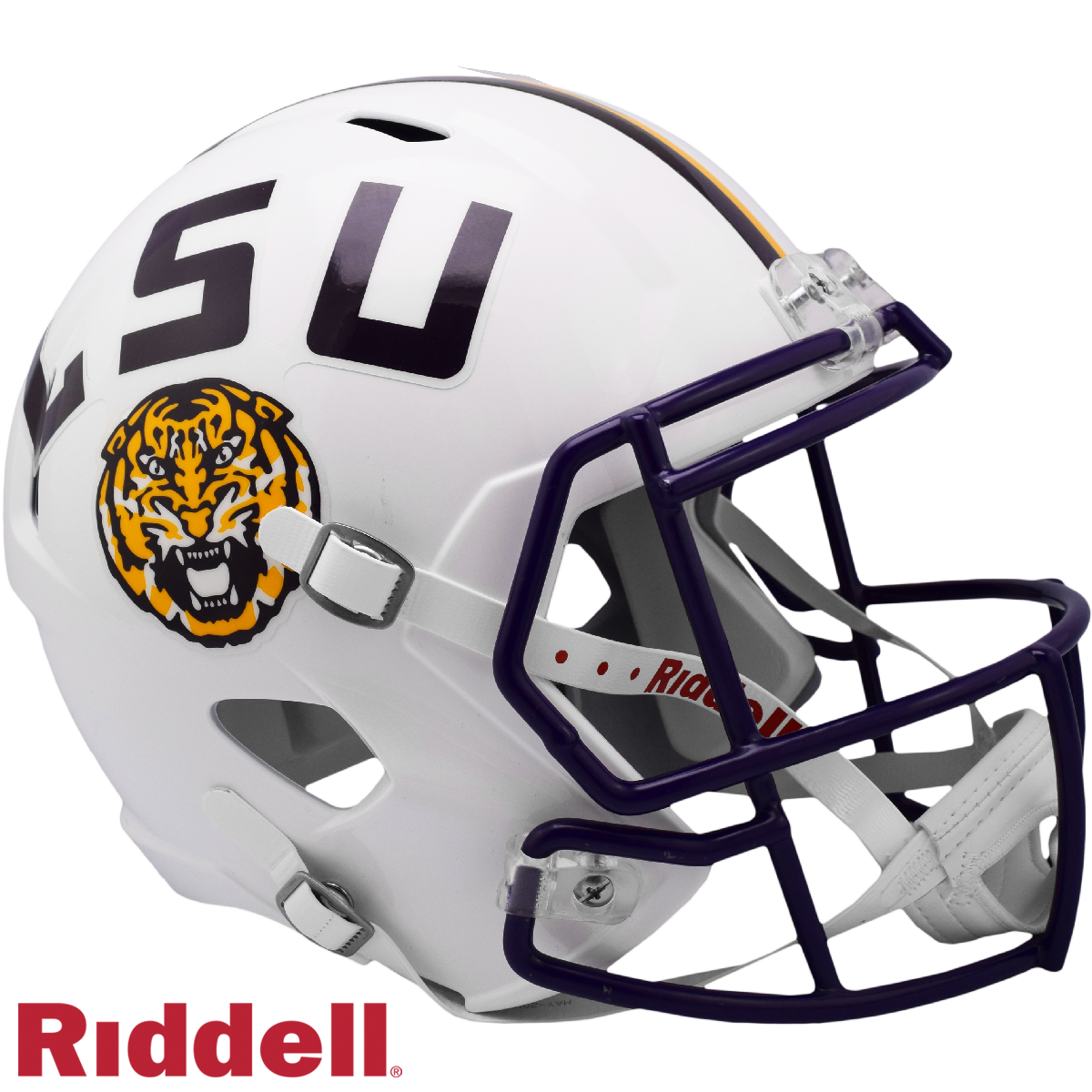 LSU Tigers White F/S Replica Football Helmet