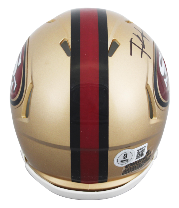 Frank Gore Signed 49ers Throwback 1996-2008 Mini Helmet - Beckett