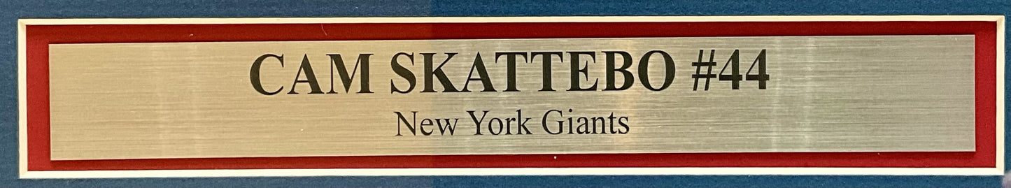 Cam Skattebo New York Giants Autographed "Back Flip" Photo Framed