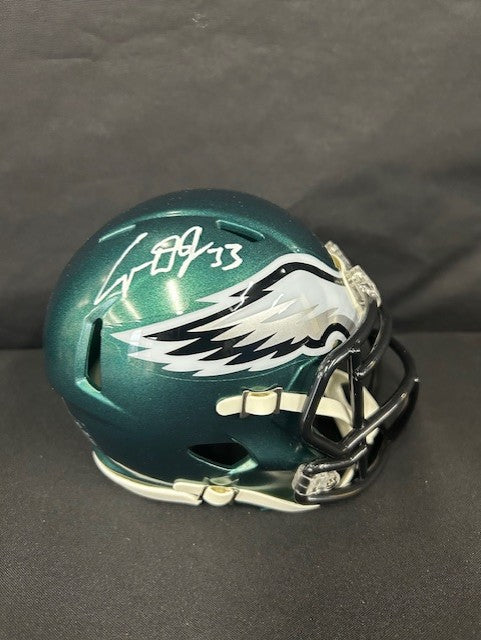 autograph mini football helmets Cooper DeJean Philadelphia Eagles Autographed Mini Helmet – Sports Vault Shop