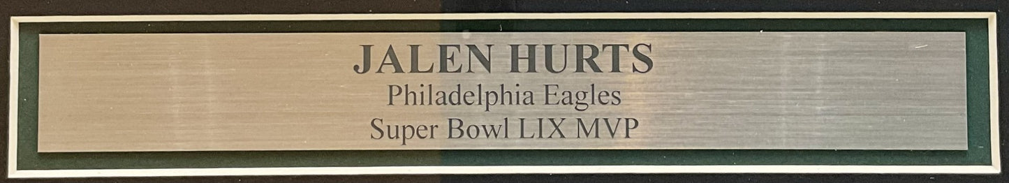 Jalen Hurts SB Cigar Spector Art Photo Framed