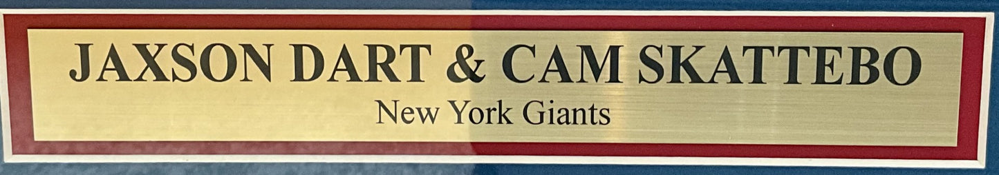 Jaxson Dart & Cam Skattebo NY Giants Autographed 16x20 Photo Framed
