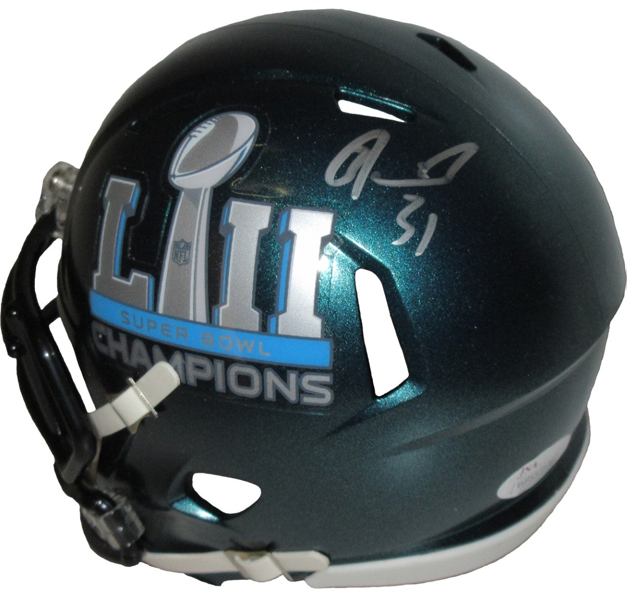 Jalen Mills Philadelphia Eagles Autographed SB LII Mini Helmet.