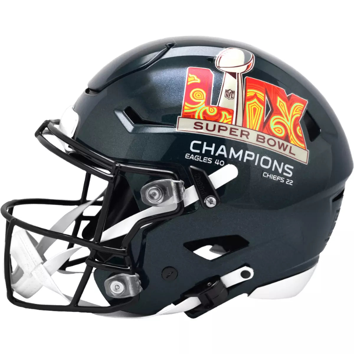 eagles mini football helmet Philadelphia Eagles Super Bowl LIX Champions Speed Mini Helmet – Sports Vault Shop