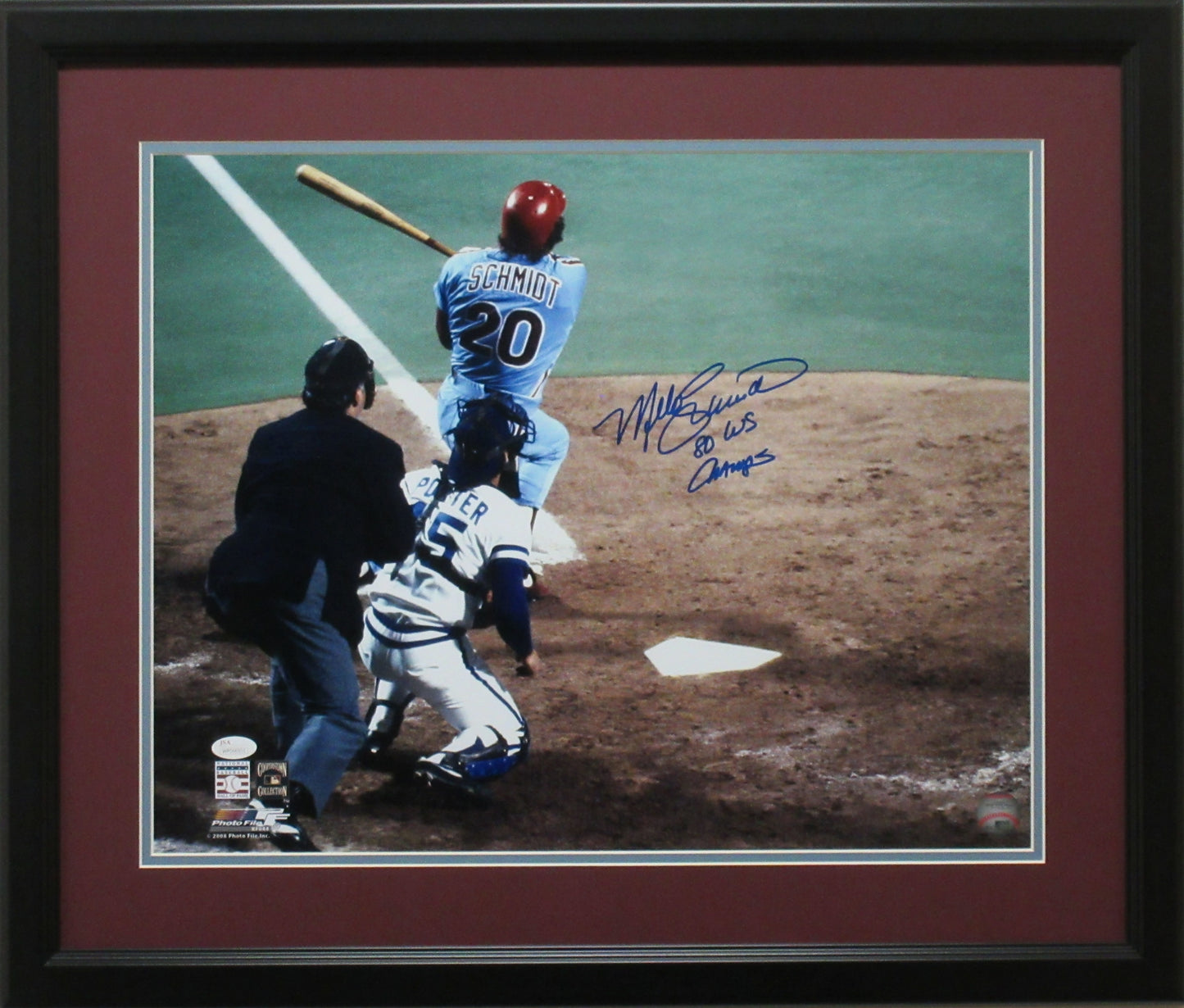 Mike Schmidt 16x20 Autographed "WS HR' inscribed "HOF 95" JSA