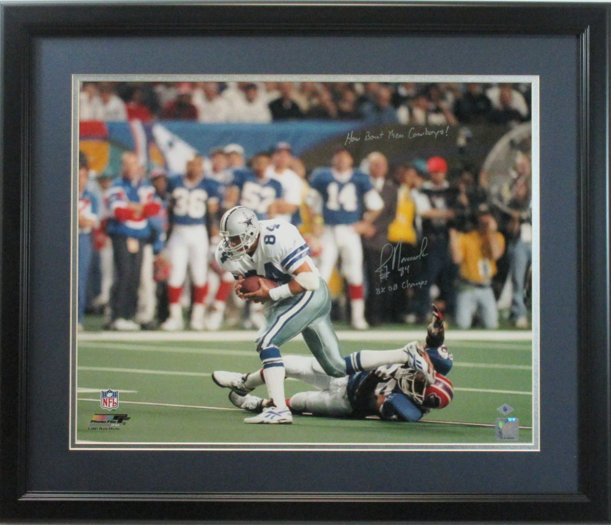 Jay Novacek Dallas Cowboys Autographed Super Bowl Photo Framed