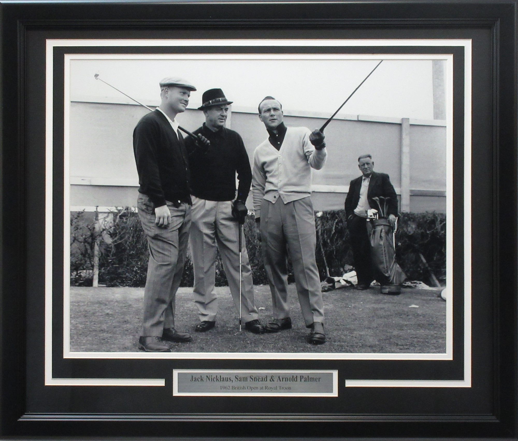 Nicklaus, Snead & Palmer 16x20 1962 British Open Photo Framed