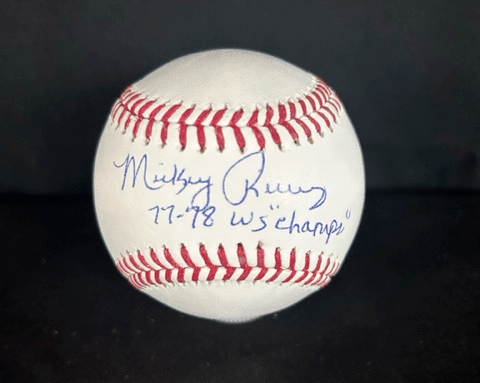 Mickey Rivers New York Yankees Autographed Baseball Inscribed "77-78 WS Champs"