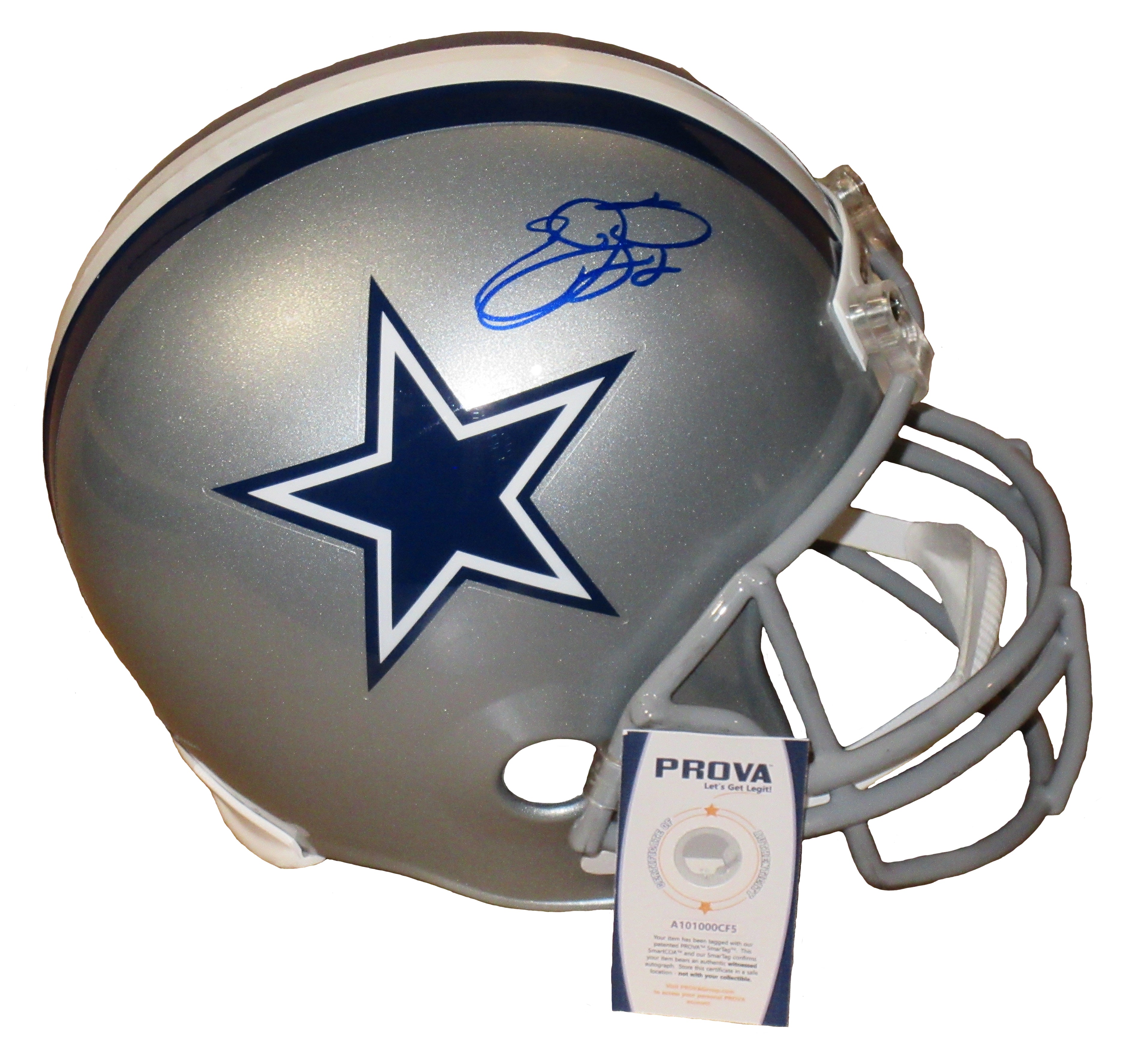 dallas cowboys full size replica football helmet Emmitt Smith Autographed Full Size Dallas Cowboys Replica Helmet – Sports Vault Shop