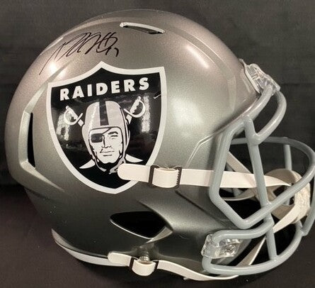 Davante Adams Signed Las Vegas Raiders Full Size Speed Replica Flash Helmet BAS