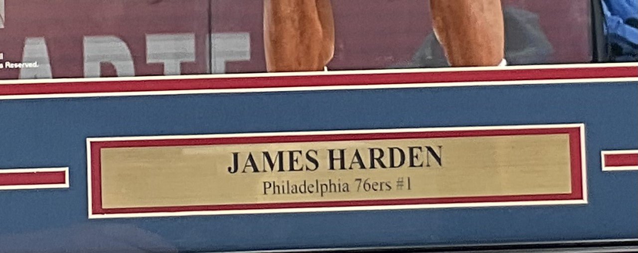 James Harden Philadelphia 76ers Autographed 16x20 Photo Framed