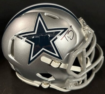 dallas cowboys football helmets autographed Trevon Diggs Dallas Cowboys Autographed Riddell Speed Mini Helmet