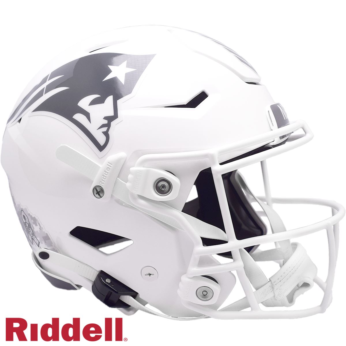 New England Patriots 2024 Salute to Service Riddell SpeedFlex Authentic Football Helmet