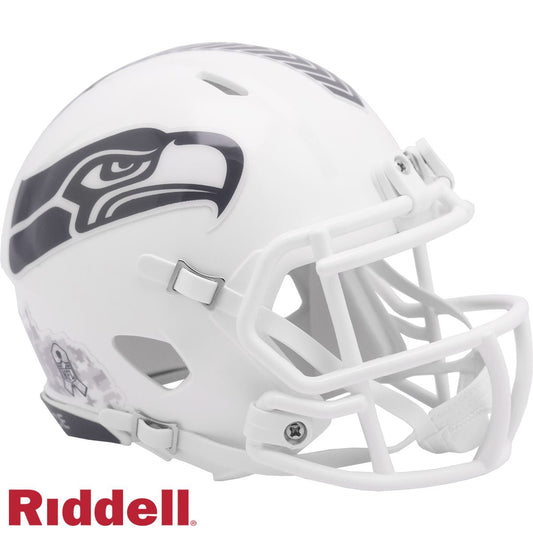 Seattle Seahawks 2024 Salute to Service Riddell Speed Mini Football Helmet