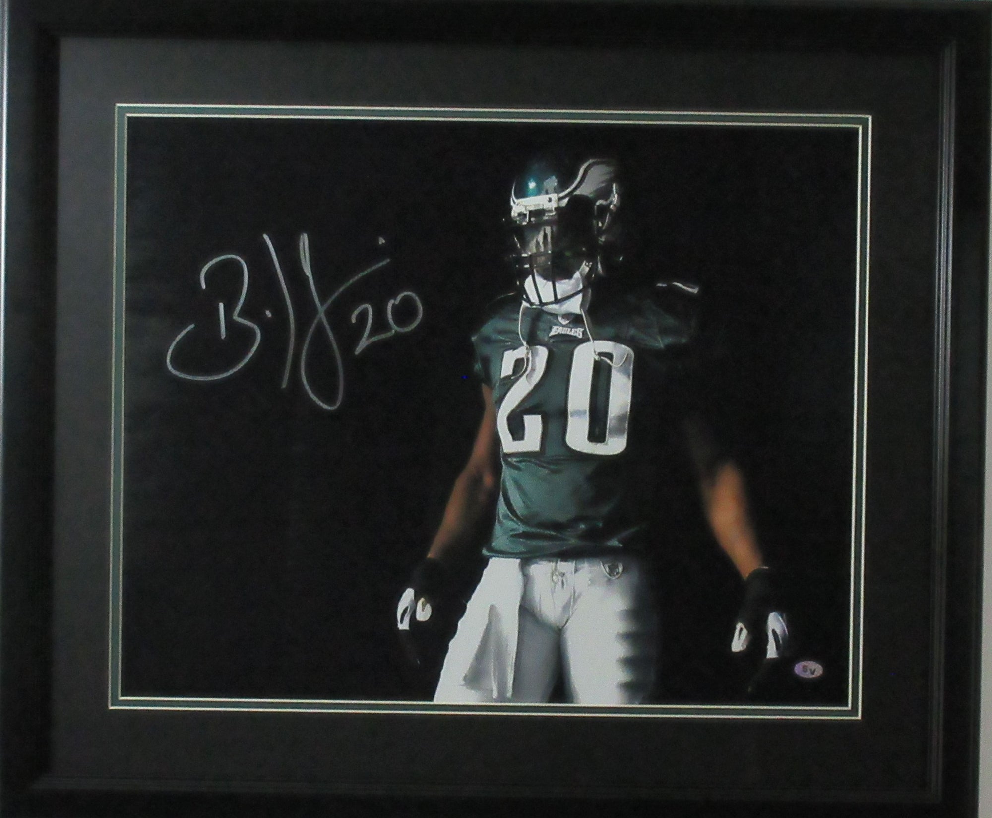 Brian Dawkins Philadelphia Eagles Autographed 16x20 "Visor" Photo Framed