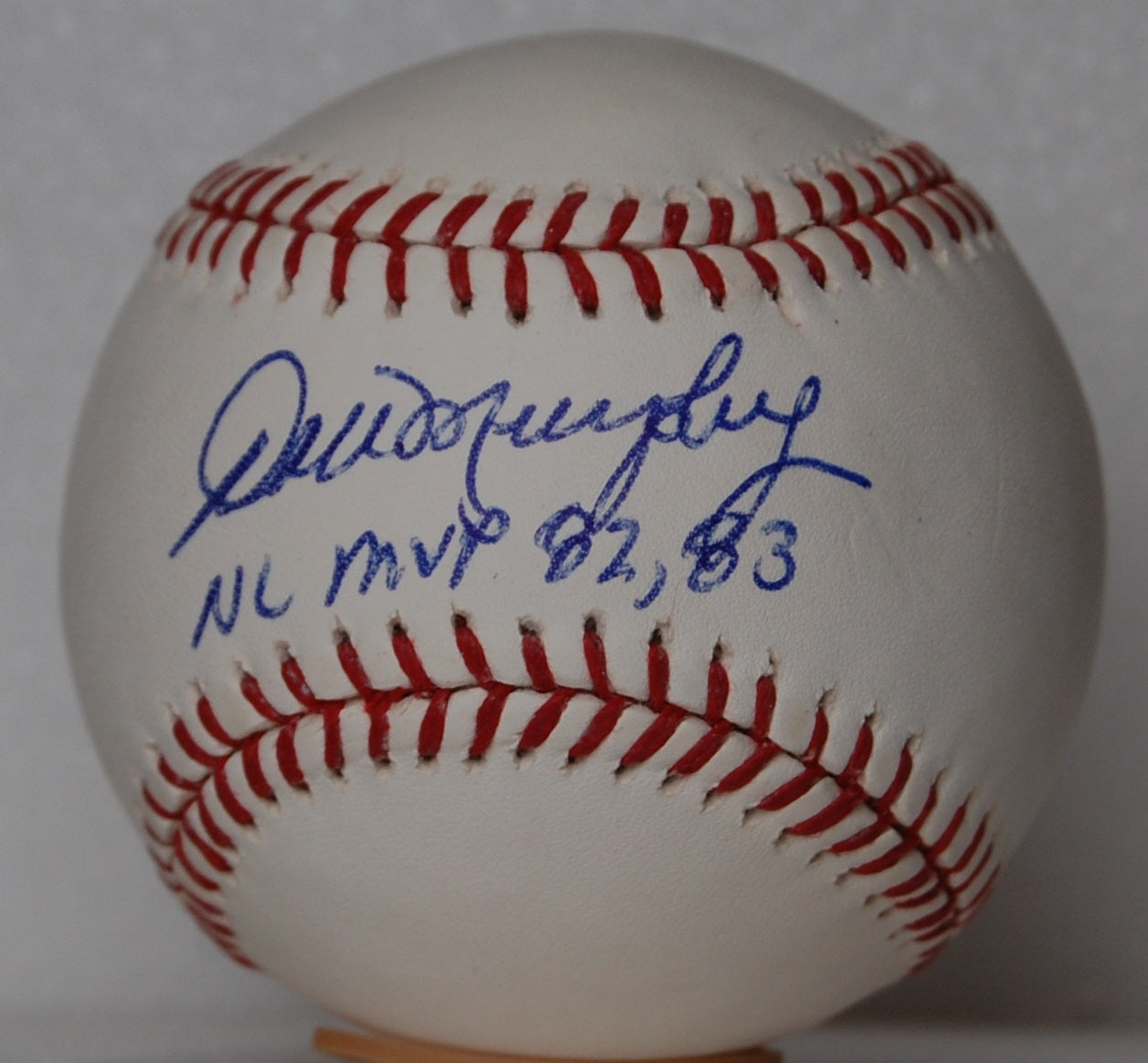 Dale Murphy Atlanta Braves Autographed OMLB Inscribed "NL MVP 82, 83"