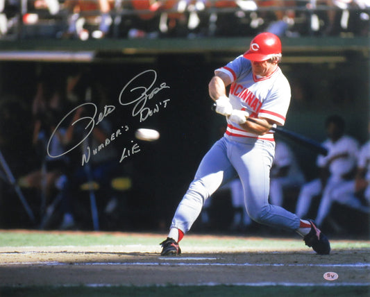 Pete Rose Cincinnati Reds Autographed 16x20 Photo Framed