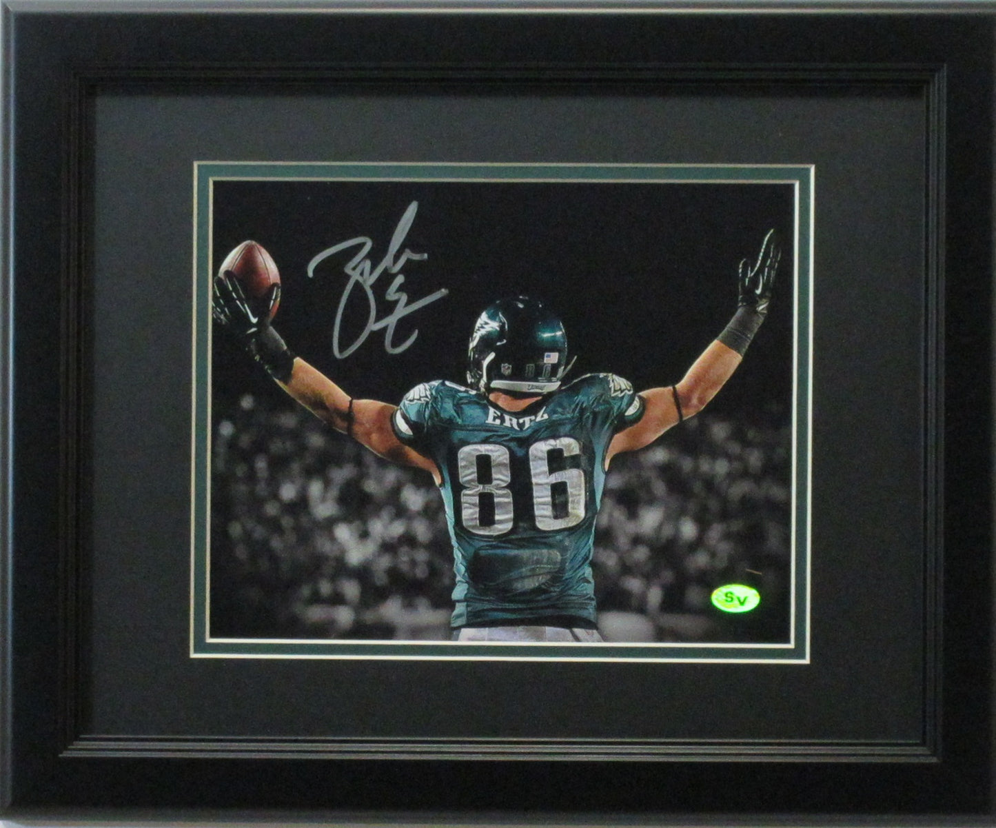 Zach Ertz Philadelphia Eagles Autographed 8x10 "Celebration" Photo Framed