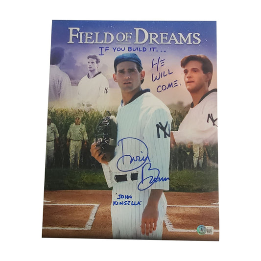 Dwier Brown signed 11x14 Field of Dreams poster w/Build it Inscription-BAS