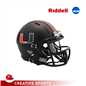 Miami Hurricanes Black Matte Finish Riddell Speed Mini Football Helmet-#8054748