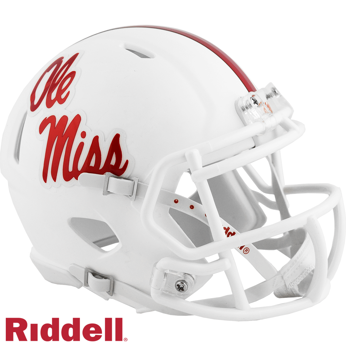 Mississippi Rebels White Speed Mini Football Helmet