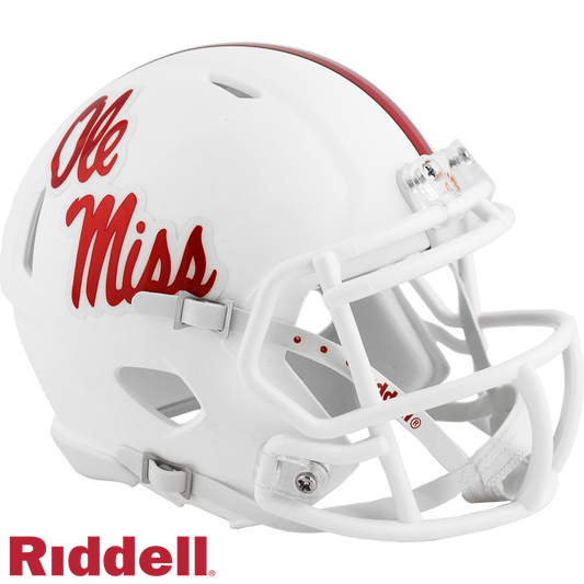 Mississippi Rebels White Speed Mini Football Helmet