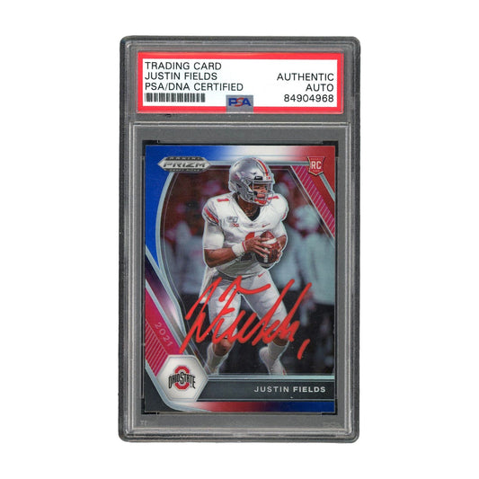 Justin Fields Autographed 2021 Panini Prizm (121)  PSA Authentic Auto