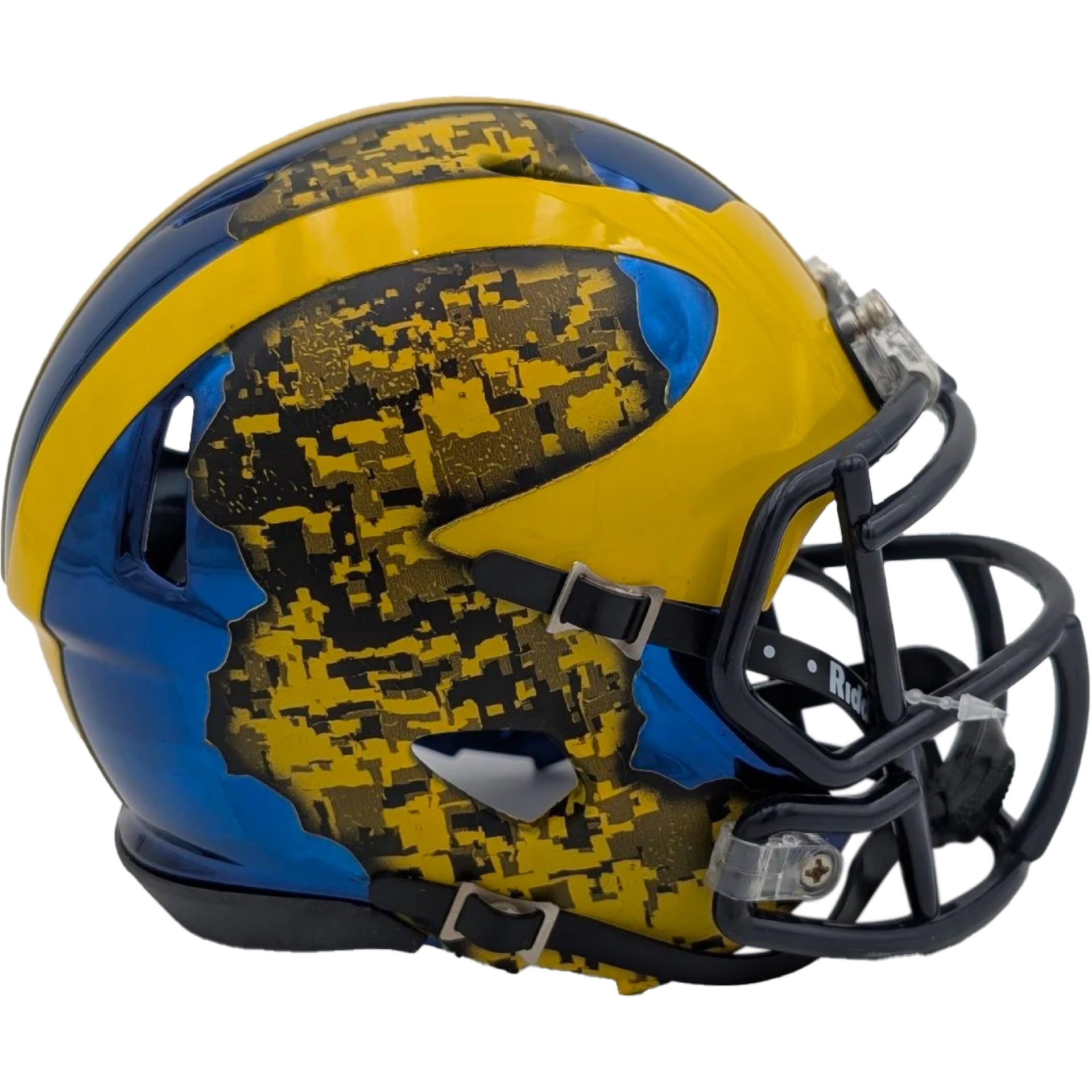 Michigan Wolverines Custom Chrome Mini Football Helmet – Sports Vault Shop
