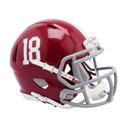 ALABAMA #18 (Crimson Tide) - Speed - Mini FOOTBALL HELMET - #8057329