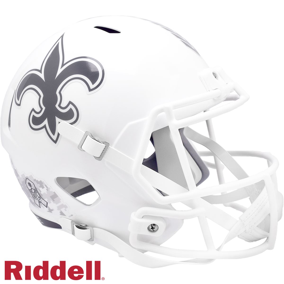 New Orleans Saints 2024 Salute to Service Riddell Speed Replica Football Helmet