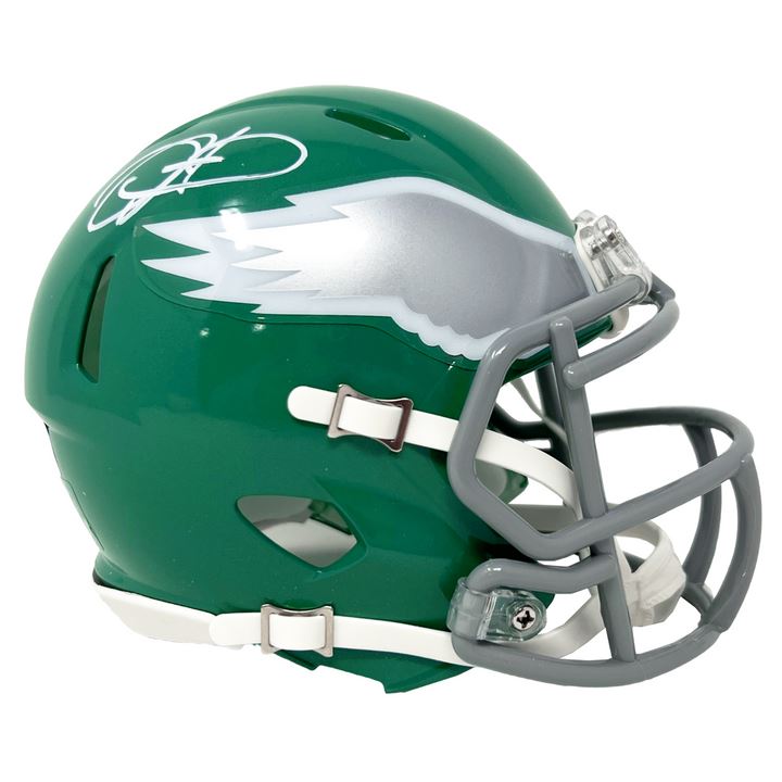 Jalen Hurts Autographed Eagles Kelly Green Mini Helmet - Beckett Auth