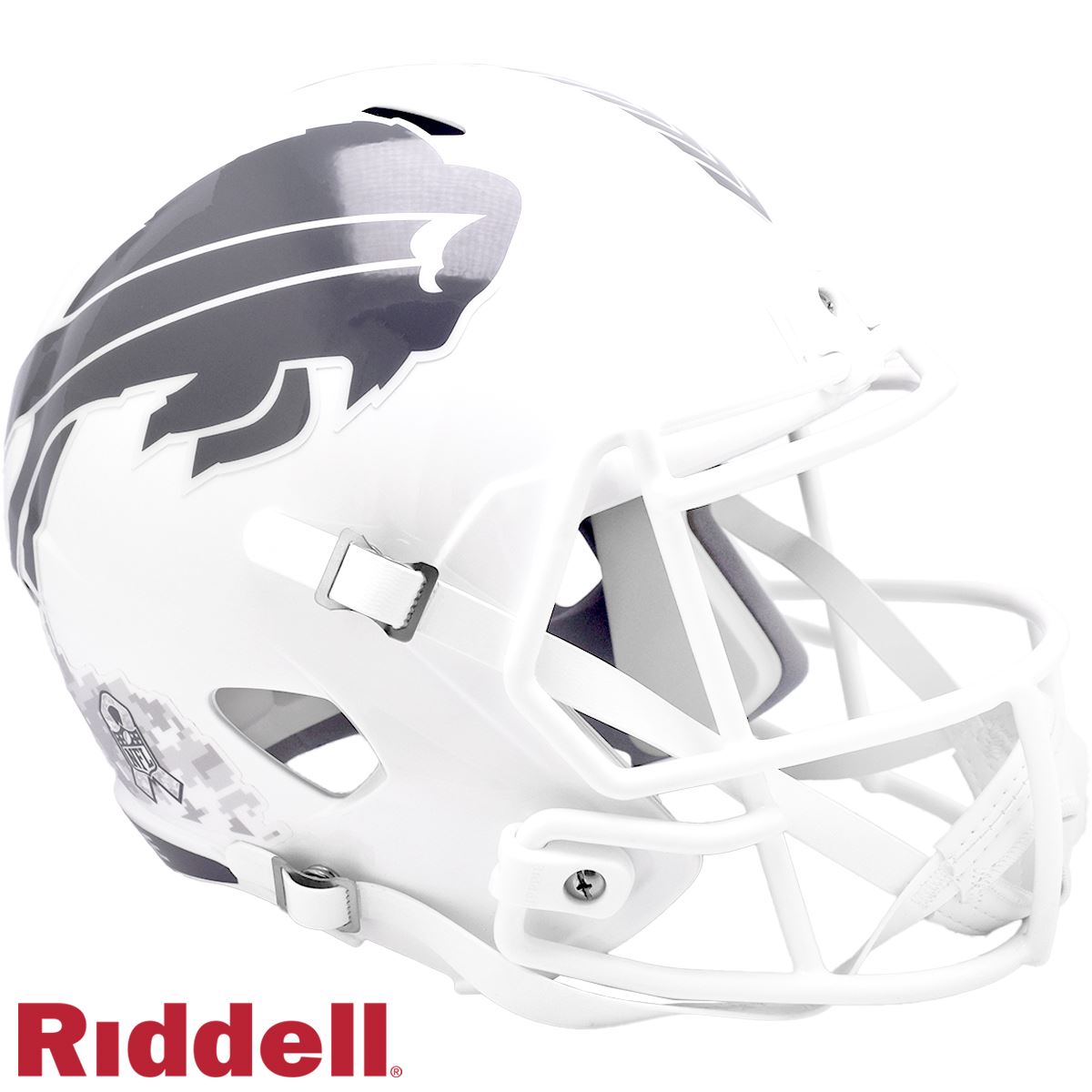 Buffalo Bills 2024 Salute to Service Riddell Speed Replica Football Helmet