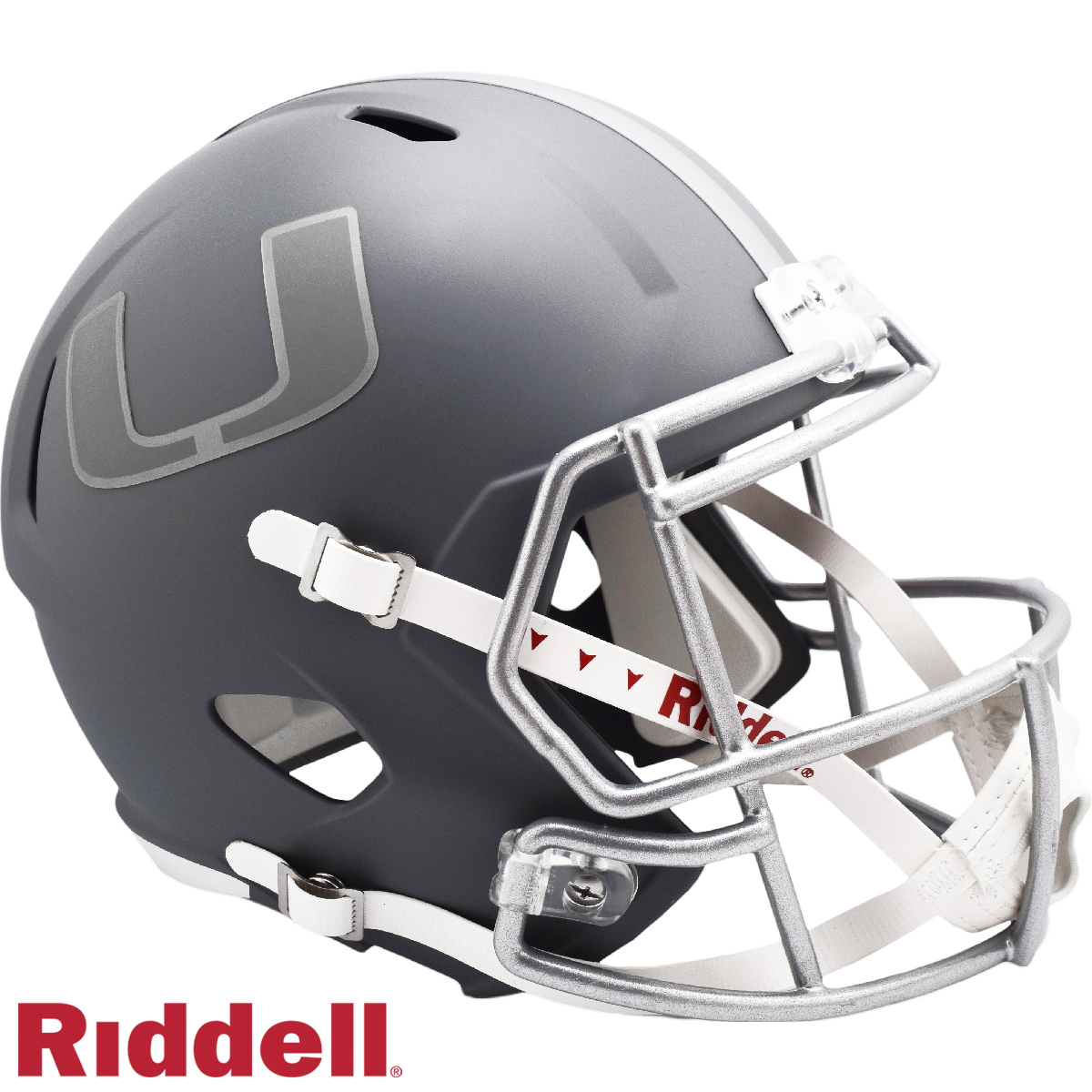 Miami Hurricanes Slate F/S Replica Football Helmet