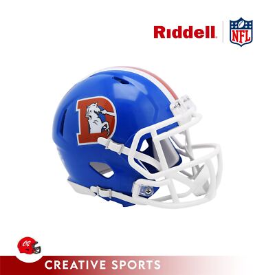 Broncos T/B (75-96) (Blue D) Mini Football Helmet #8057827