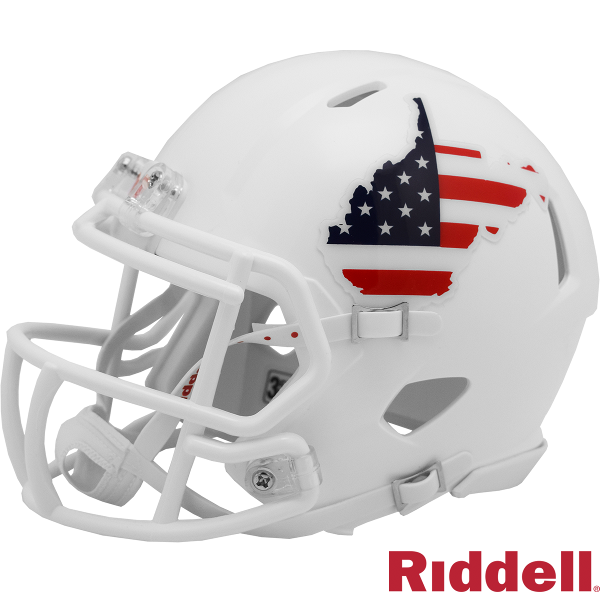 West Virginia Stars & Stripes Speed Mini Football Helmet