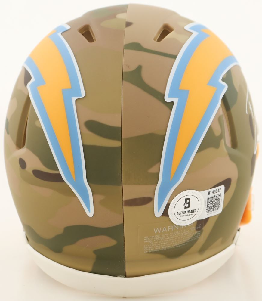 Derwin James Signed Los Angeles Chargers Camo Mini Helmet NFL